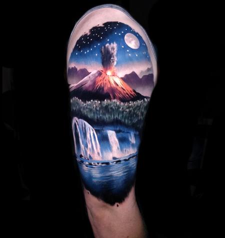 Volcano Tattoo Design Thumbnail